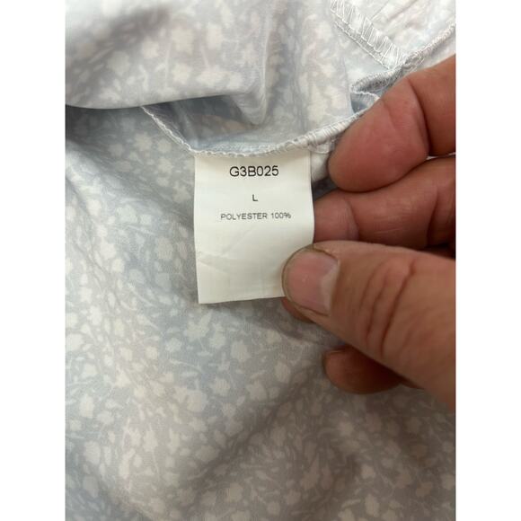 NEW Women's Large Square Neck Floral Knit Top Grayish Blue - Picture 6 of 9